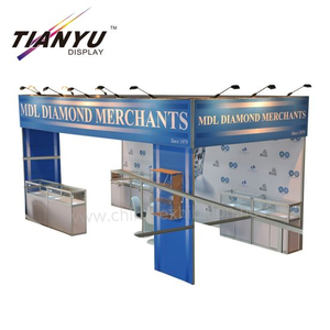 Portable custom Backlit backdrops Exhibit Booth Jewelry Trade Show Displays Supplies
