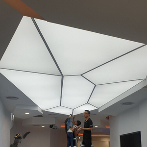 aluminium seg profile tension fabric extrusion customized shape ceiling light box