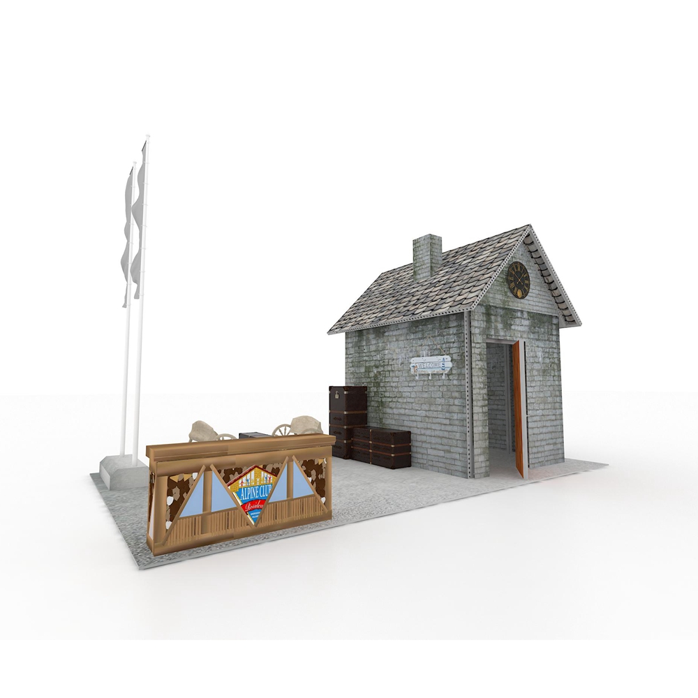 Modular m series systems that can be used as Christmas houses, castles, and custom trade show booths